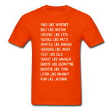 Black Excellence Divas Adult T-Shirt - orange