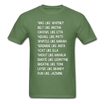 Black Excellence Divas Adult T-Shirt - military green