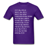 Black Excellence in The Arts & Business Adult T-Shirt - purple