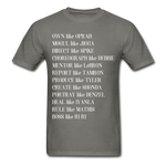 Black Excellence in The Arts & Business Adult T-Shirt - charcoal