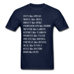 Black Excellence in The Arts & Business Adult T-Shirt - navy