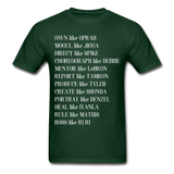 Black Excellence in The Arts & Business Adult T-Shirt - forest green