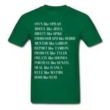 Black Excellence in The Arts & Business Adult T-Shirt - bottlegreen