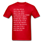 Black Excellence in The Arts & Business Adult T-Shirt - red