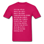 Black Excellence in The Arts & Business Adult T-Shirt - fuchsia