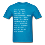 Black Excellence in The Arts & Business Adult T-Shirt - turquoise