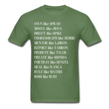 Black Excellence in The Arts & Business Adult T-Shirt - military green