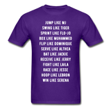 Black Excellence in Sports Adult T-Shirt - purple