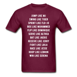 Black Excellence in Sports Adult T-Shirt - burgundy