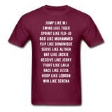 Black Excellence in Sports Adult T-Shirt - burgundy