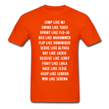 Black Excellence in Sports Adult T-Shirt - orange