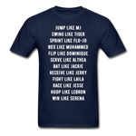 Black Excellence in Sports Adult T-Shirt - navy