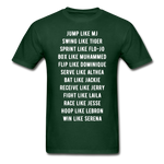 Black Excellence in Sports Adult T-Shirt - forest green