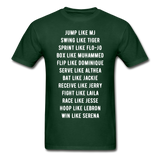 Black Excellence in Sports Adult T-Shirt - forest green