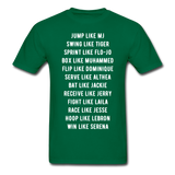 Black Excellence in Sports Adult T-Shirt - bottlegreen