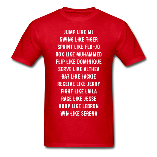 Black Excellence in Sports Adult T-Shirt - red