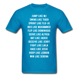 Black Excellence in Sports Adult T-Shirt - turquoise