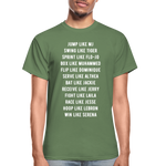 Black Excellence in Sports Adult T-Shirt - military green