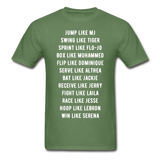 Black Excellence in Sports Adult T-Shirt - military green